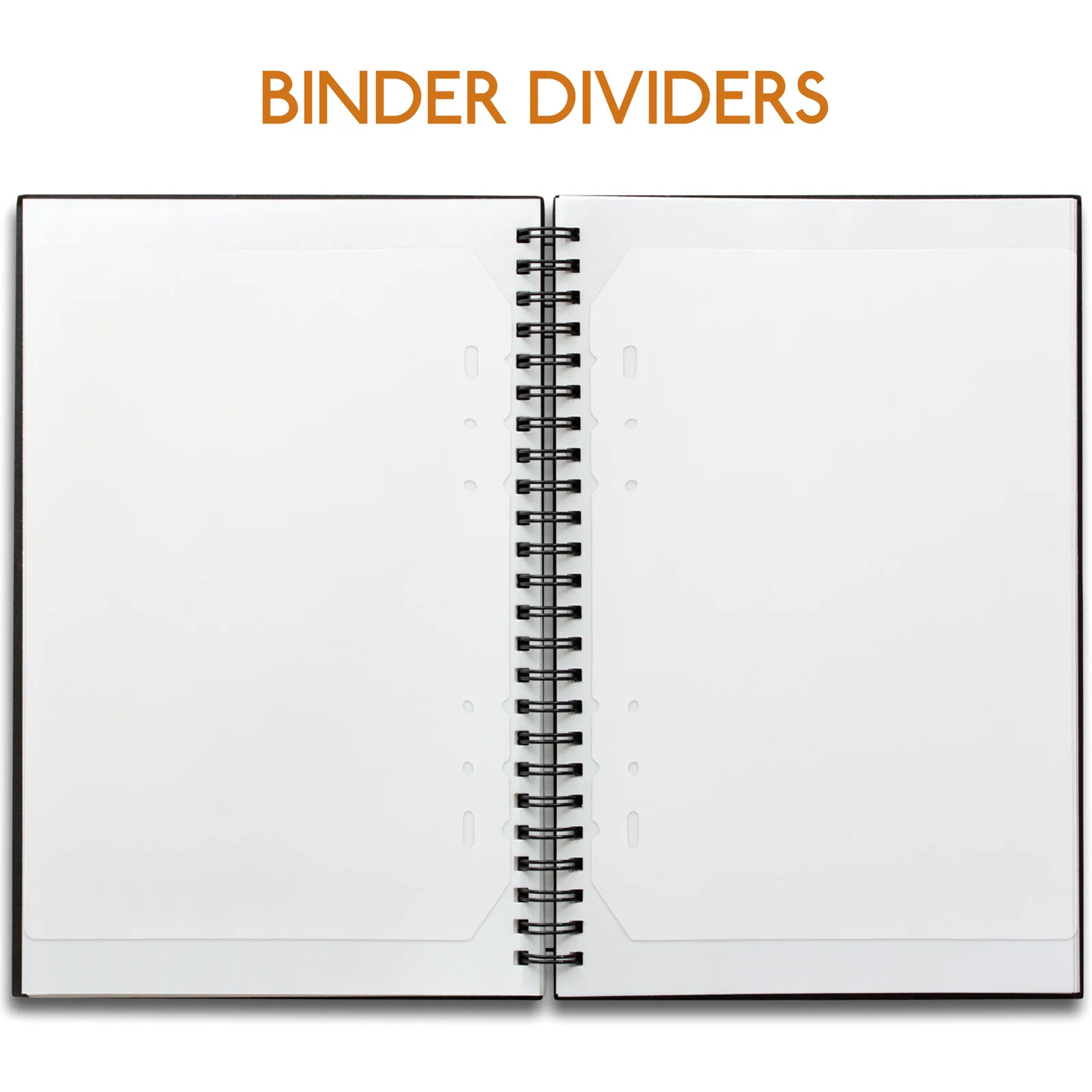 12pçs divisores de fichário pp com 6 furos, divisores de índice de caderno estéticos, design perfurado, divisor de fichário de referência rápida