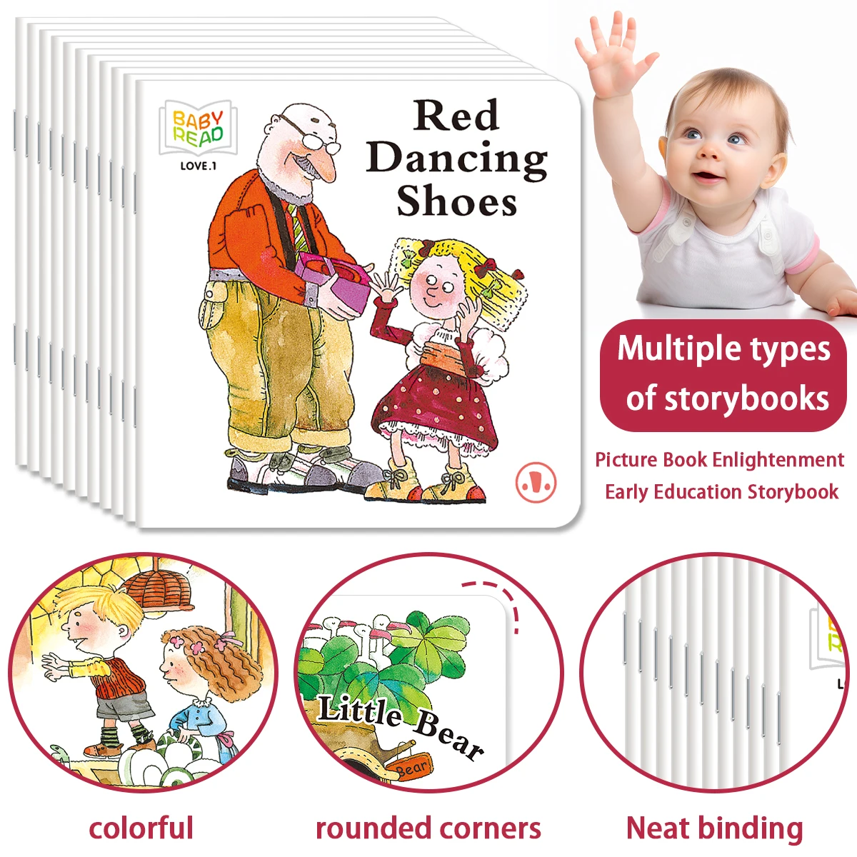 

Красочная просветительская книга рассказов, открытие умного детства для младенцев