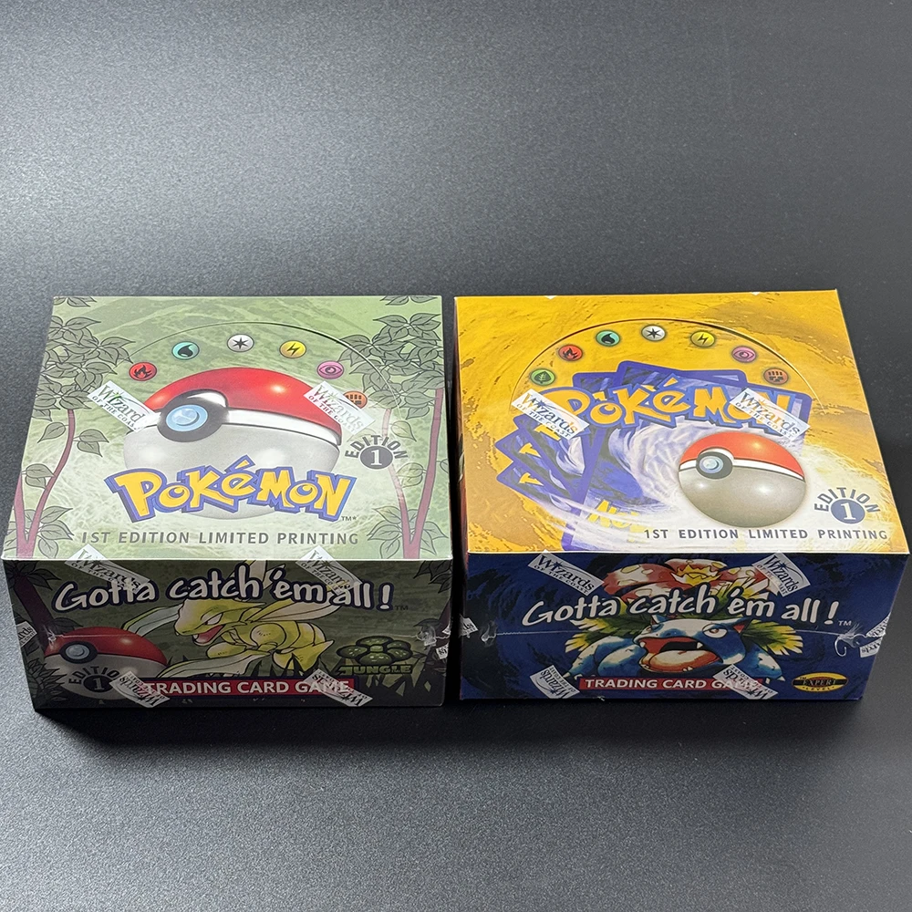 Pokémon Fossil Booster Box TCG 1e editie 36-pack Aerodactyl Lapras Zapdos Pack Base Jungle Box Proxy Toys Verzamelkaarten