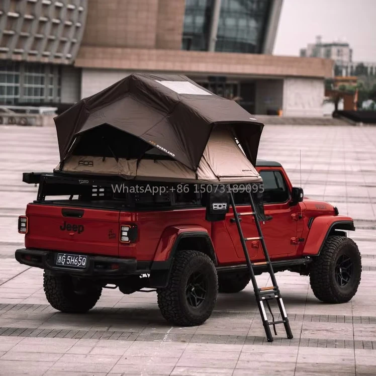 

New Aluminum Roof Top Car Rooftop Tent Hot Selling Straight Bracing Oxford Fabric Accessories Wholesale Car Camping