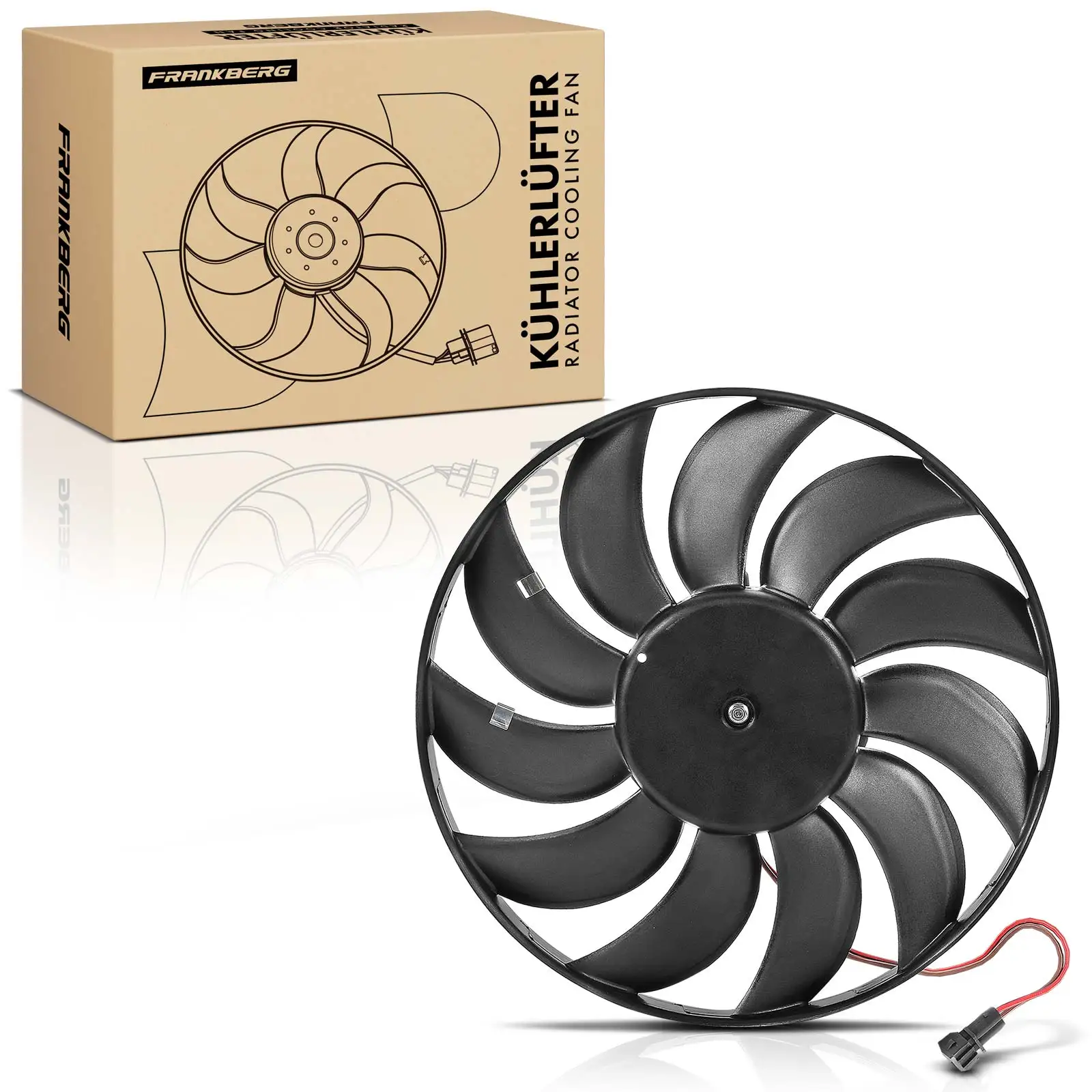 Frankberg 1x Motorkoelkast Easy fan voor VW Transporter T4 70B California T4 Camper 85676 7D0959455E