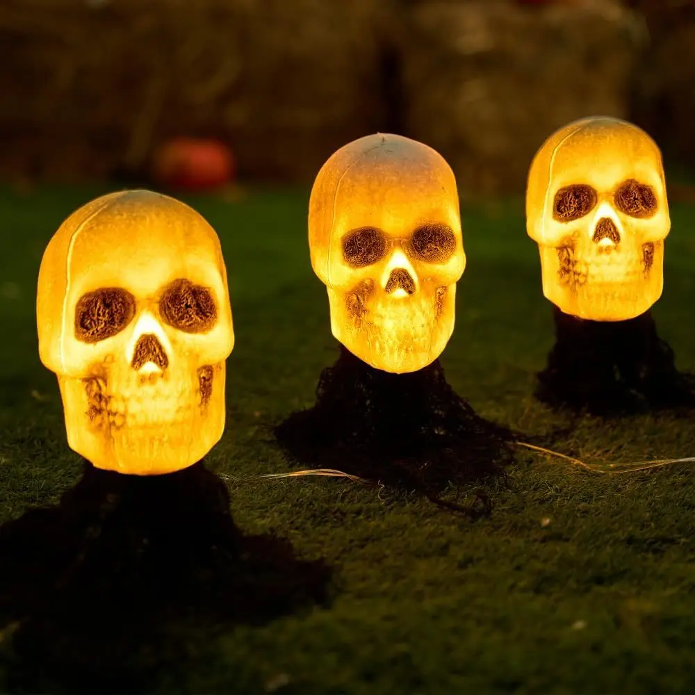 3 Pcs Halloween Skull Decorations