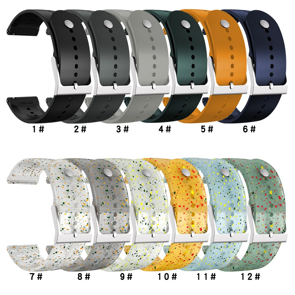 22MM URBAN 7 SILICONE STRAP For Suunto 5 Peak MULTICOLOR Translucent Band For 9 Watchband Bracelet Accessories bands