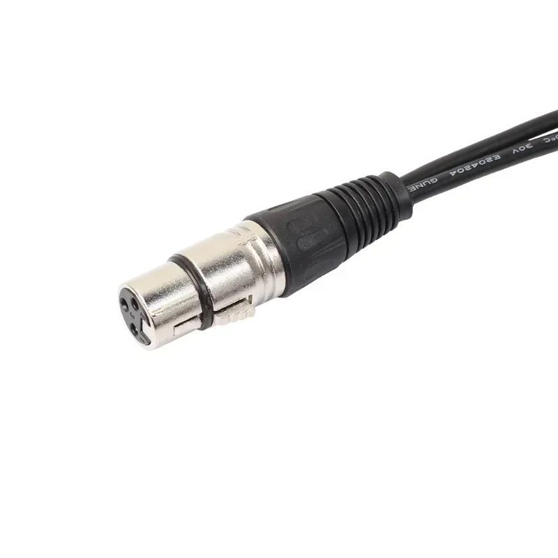 3Pin XLR Female Jack To Dual 2 Male Plug Y Splitter 30cm Adapter Cable Wire for Amplifier Speaker Headphone Mixer