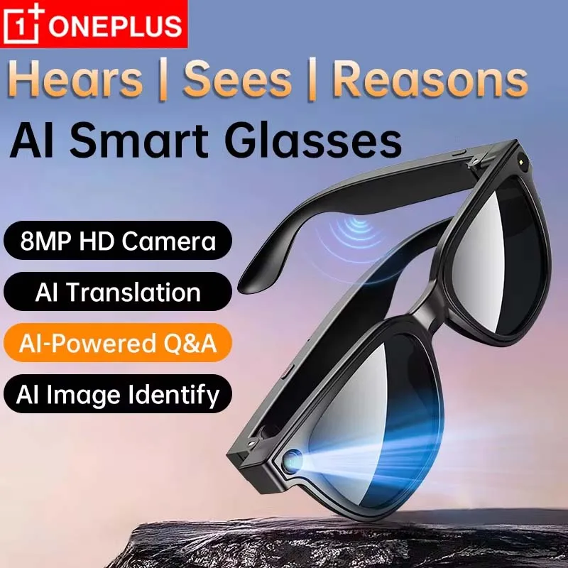 

Oneplus HD 800W Pixel Smart Glasses AI Translation Artificial Intelligence Recording Video Functions Bluetooth-enabled Glasses