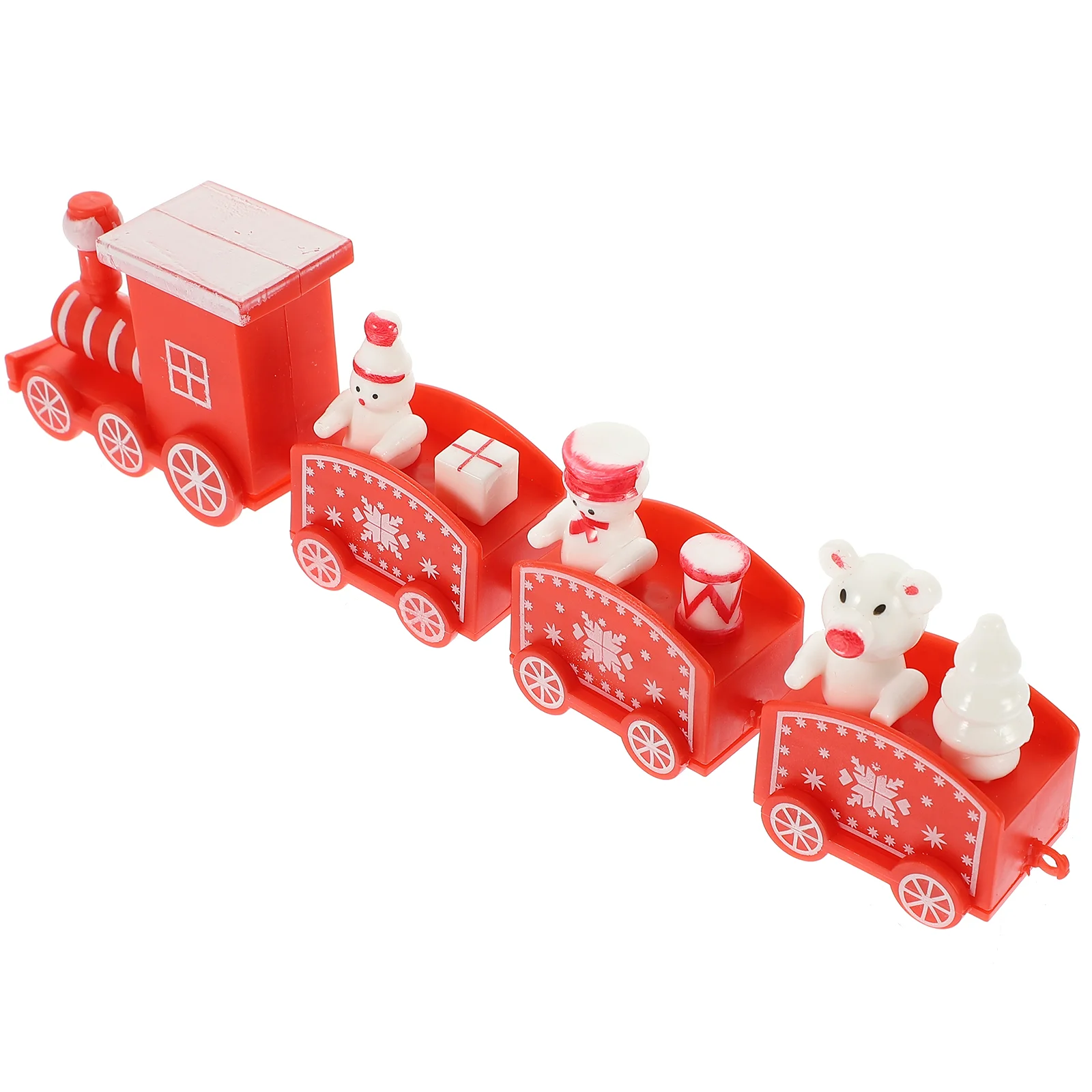 Christmas Gift Train Baking Decoration Ornaments Children's Day Toys Scene (bag-red) Adornment