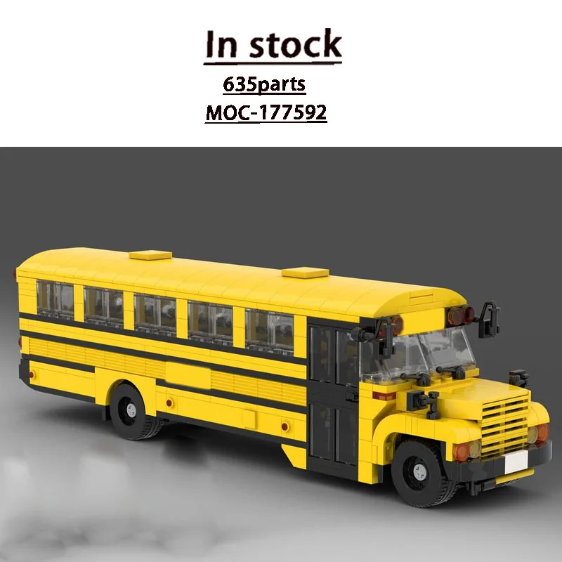 

Конструктор MOC-177592 «Школьный автобус» для детского сада и школы, 635 деталей, MOC, подарок для мальчиков на день рождения и Рождество