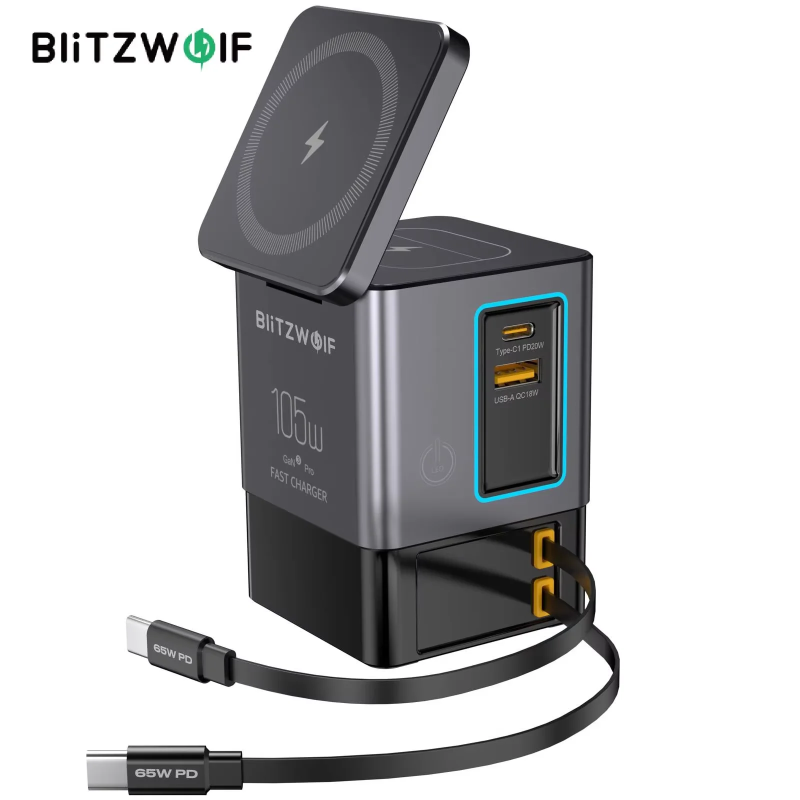 blitzwolf-i116-max-105w-6-in-1-power-combo-desktop-charger-station-with-built-in-dual-telescopic-type-c-usb-a-c-for-smart-phone