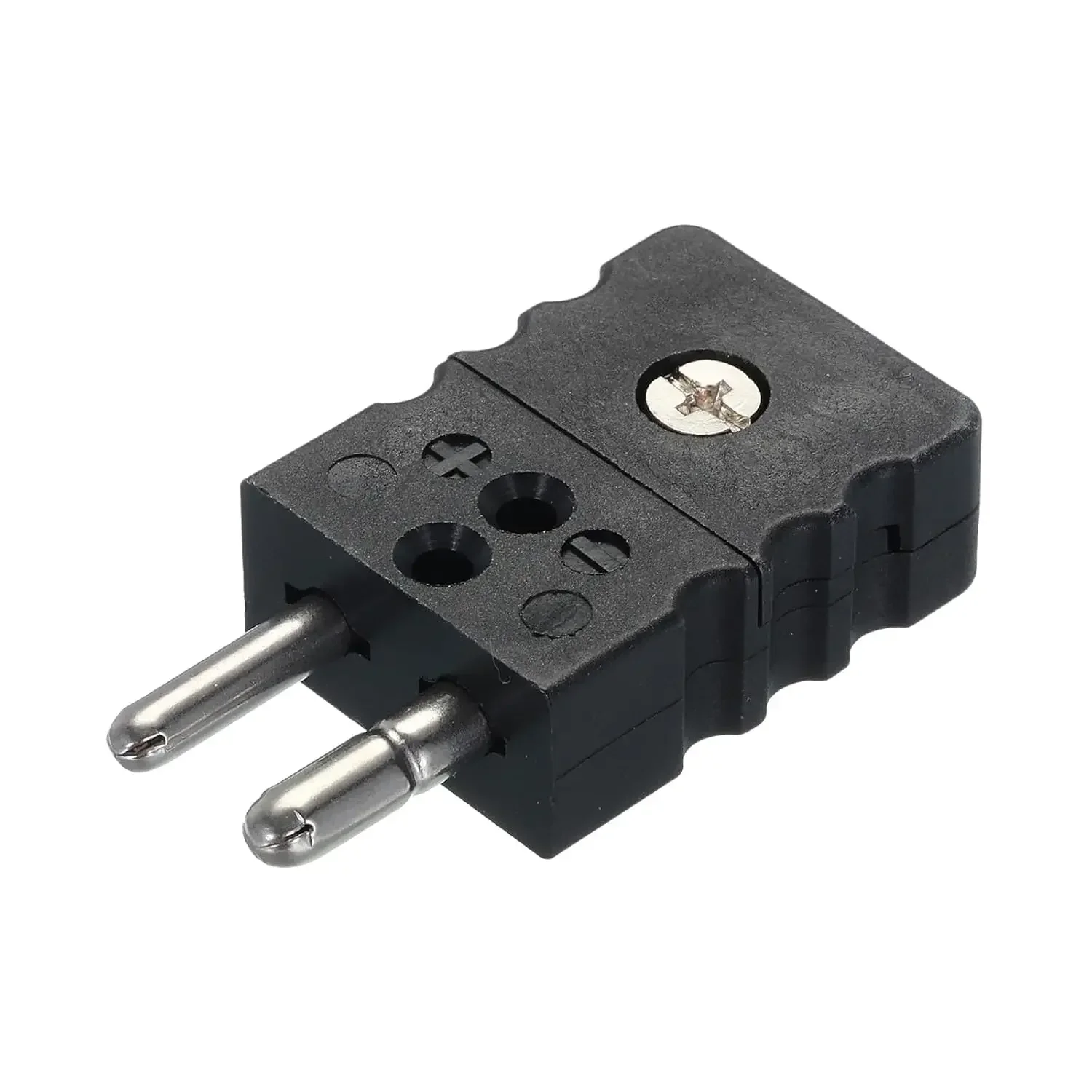 

J Type Thermocouple Wire Connectors Male Plug Adapter Round Pin Temperature 220°C(428°F) for Thermocouple Sensor Probe 1pcs