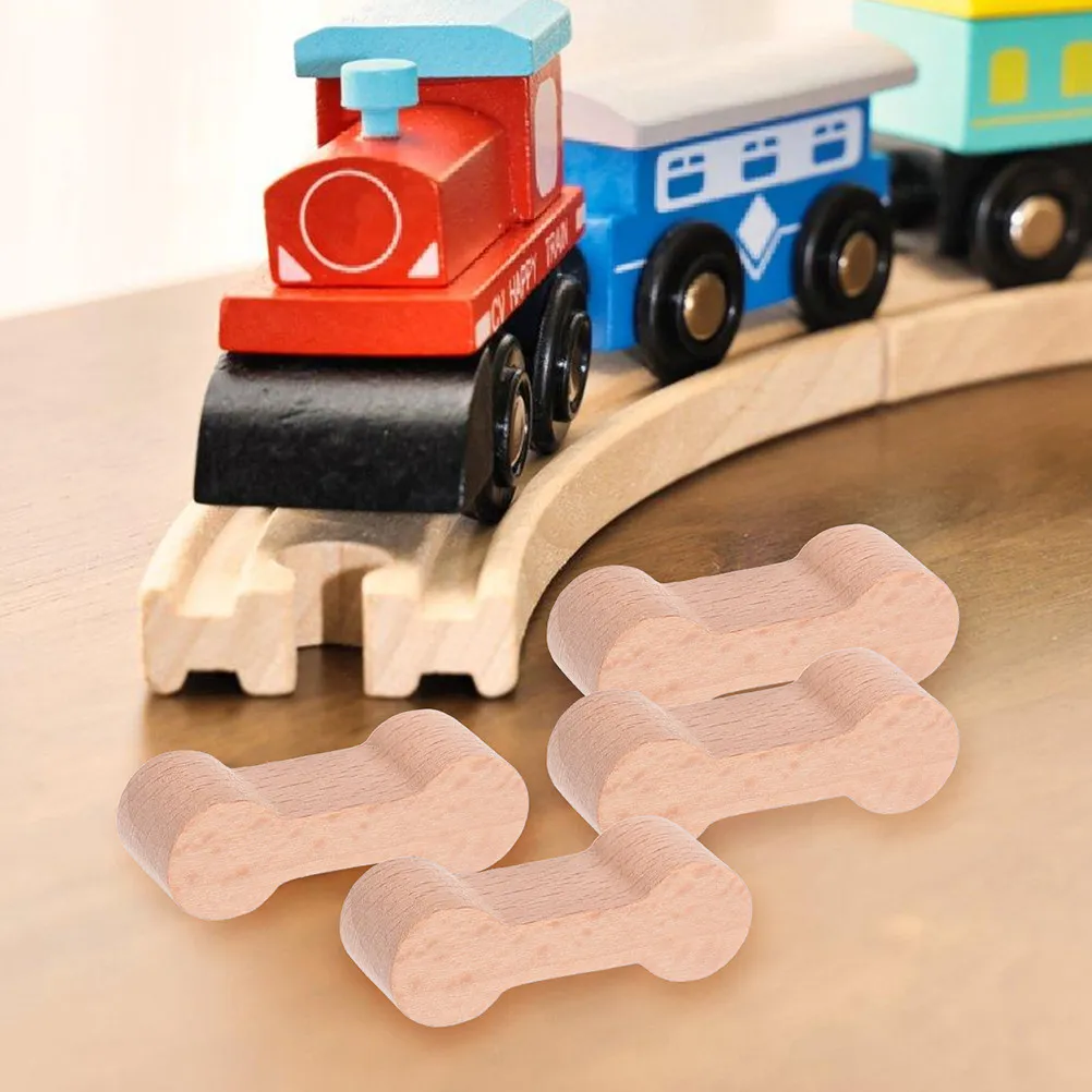 

8Pcs Wooden Train Track Connector Set for Kids Creative DIY Railway Layout Building Enhances Hand Eye Coordination Imagination