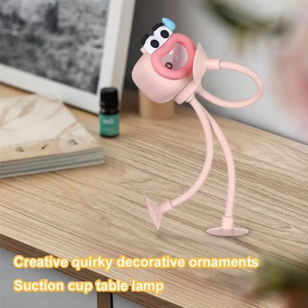 Cartoon Octopus Shape Night Light Creative Changeable Shape Foldable Table Lamp Soft Light with Suction Cups Desk Decor Lamp