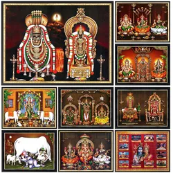 Annamalaiyar Unnamalai Amman Hindu God Lakshmi Ganesha Wall Pictures For Church Room Poster Wall Art Canvas Painting Unframed
