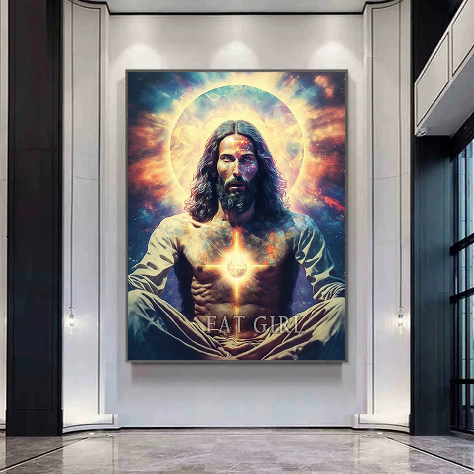 5D Religion Diamond Cross Stitch Set Jesus Meditation Diamond Mosaic Embroidery Full Square DIY Christmas Gifts Home Decor S115