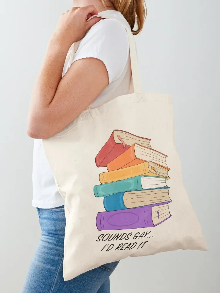 

Sounds Gay Rainbow Stack Tote Bag Women's shopper bag shopping cart bags sac pour femme hand bag ladies