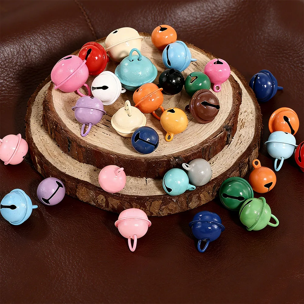

10pcs 14/18/22mm Colorful Metal Bells Creative Cartoon Charms DIY Key chain Hairband Bracelet Accessories Jewelry Findings
