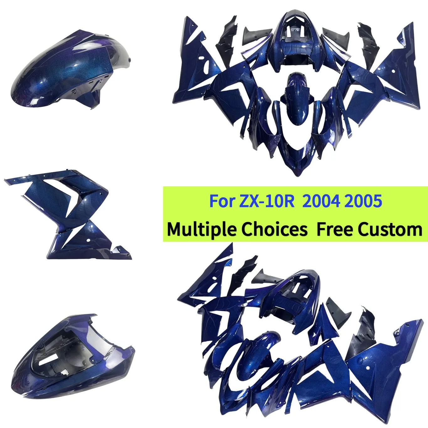 

Chameleon Fairing For Kawasaki ZX10R 2004 2005 Motorcycle Body Kit | Injection Molded ABS | Aftermarket Replacement Panels