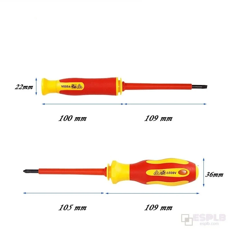 10 في 1 مفك براغي 500 فولت معزول سداسية مفك براغي فيليبس صلابة عالية مجموعة أدوات كهربائيين احترافية مغناطيسية