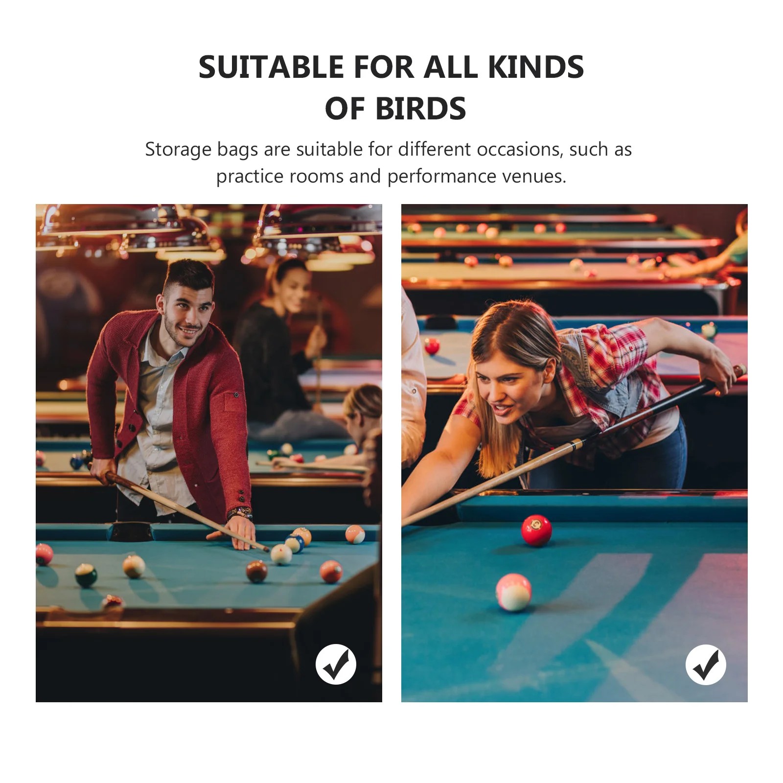 

Professional Pool Cue Storage Bag Rugged PU Holder for Cue Sticks Practice Room and Performance Snooker Pool