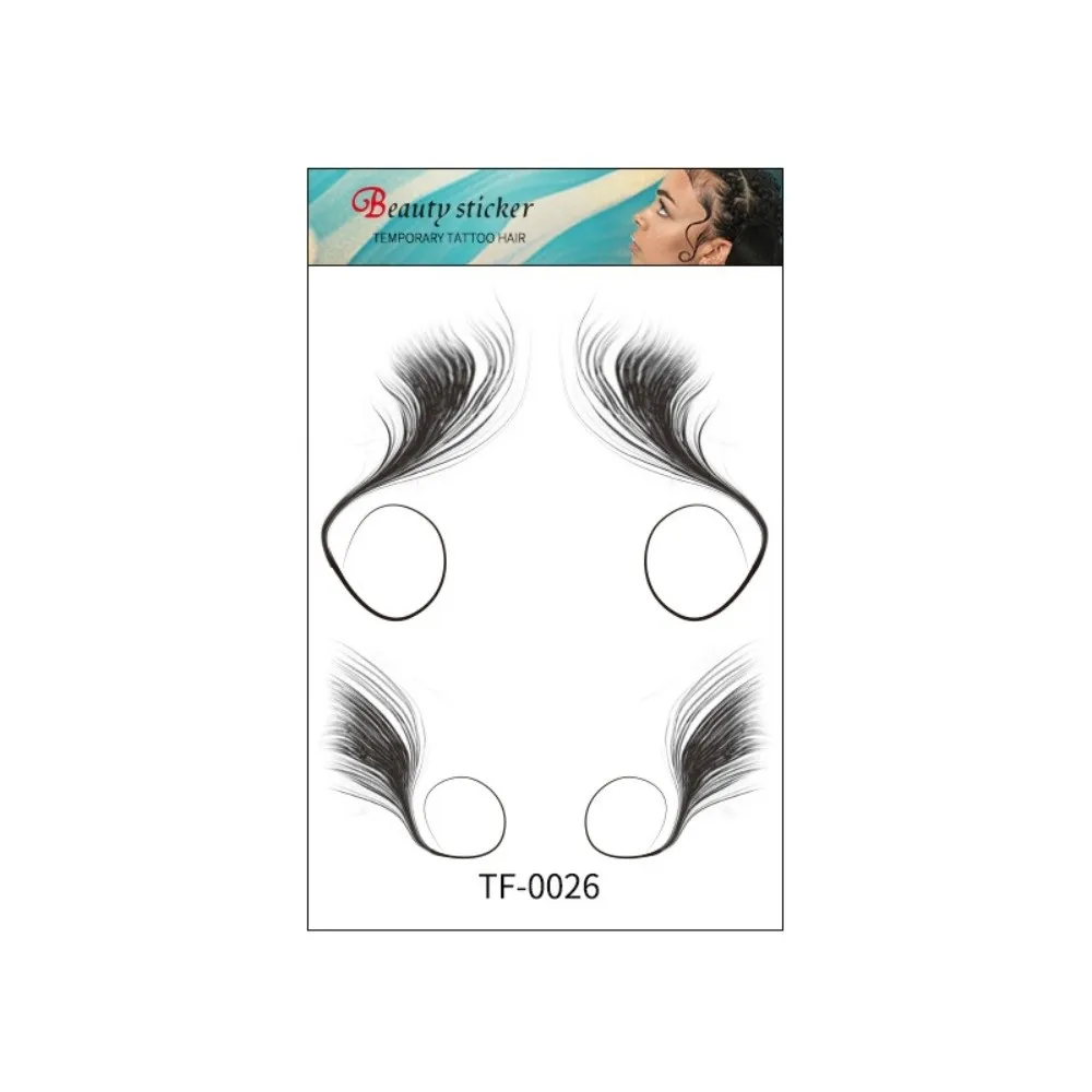 Realistic Waterproof Hair Edges Temporary Tattoos Disposable Long Lasting Hairline Stickers DIY Bangs Stickers Facial Art