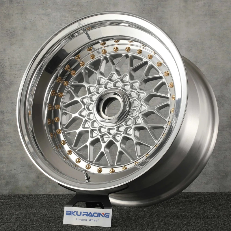 Кованые трехсоставные диски BKU для Mercedes R129 R107 W124 W126 W205 W204 W211 W212 W203, 16, 17, 18 дюймов, глубокая полка, легкосплавные, 5x112