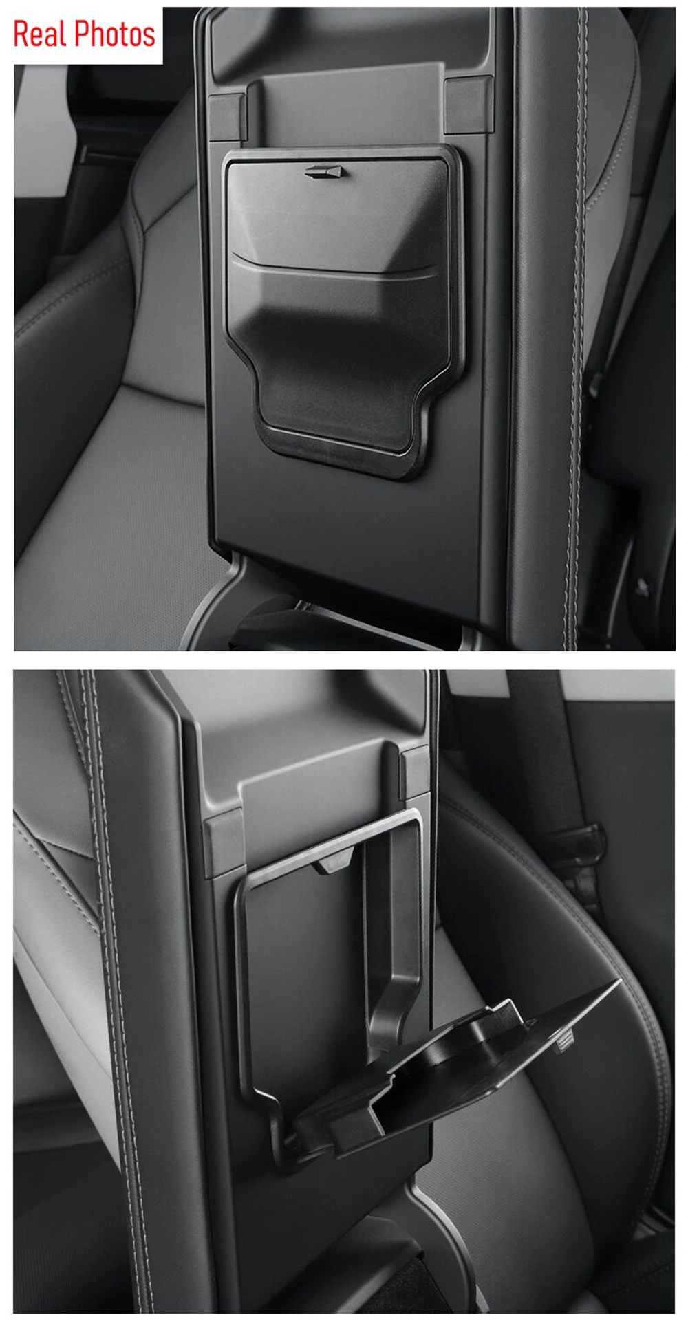 Mittelkonsolen-Aufbewahrungsbox für Tesla Model Y YL Juniper Standard Model 3 2025 2026 Getränkehalter-Einsatz Armlehnenabdeckung Getränkeuntersetzer – Detail 19