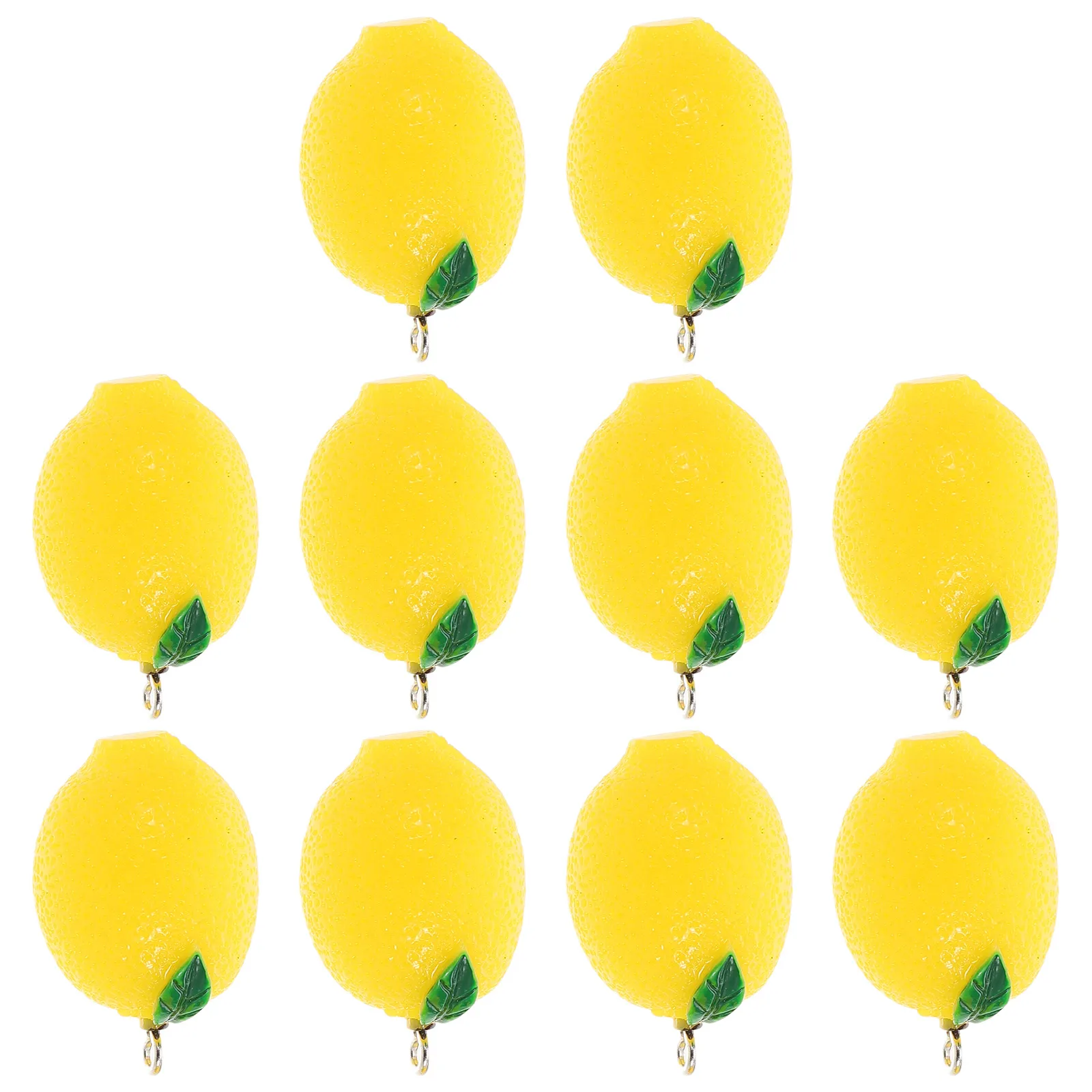 

10pcs Simulation Lemon Pendant Plastic Charm Craft Supplies Realistic Fake Fruit Keychain Dangle Jewelry Accessories
