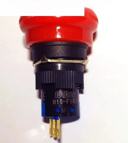 

10PCS Authentic brand new LA16-11ZS D16-F1R1 mushroom head emergency stop button switch opening 16MM three pin