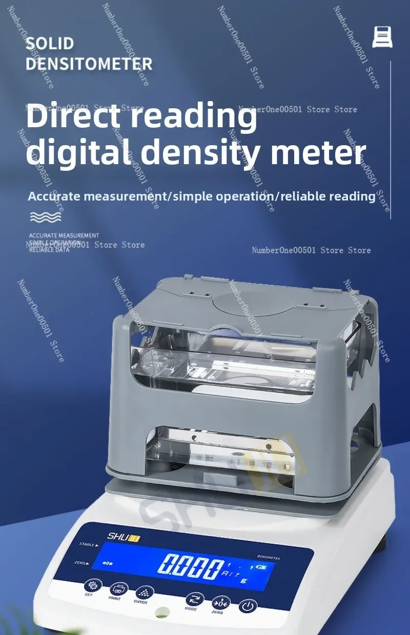 

Electronic Solid Density Meter Plastic Granules Rubber Sponge Ceramic Specific Gravity Powder Liquid Density Meter