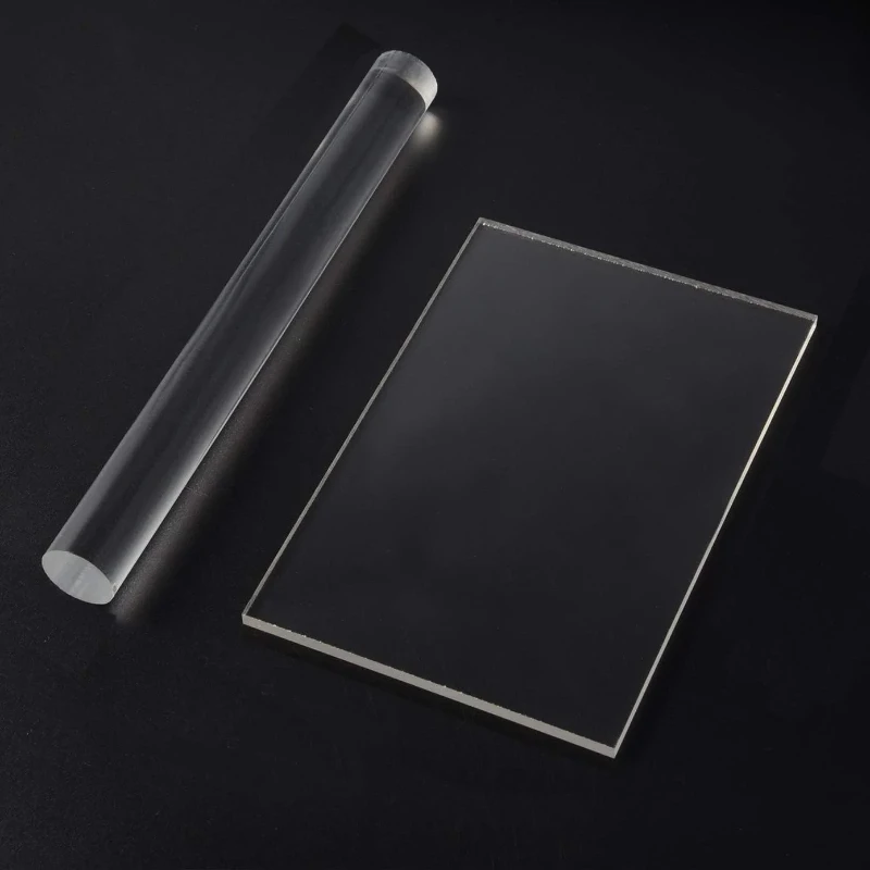 Acrylic Clay Roller with Acrylic Sheet Acrylic Round Clay Non-Stick Rollers for Shaping and Sculpting, Polymer Clay Craft Tool