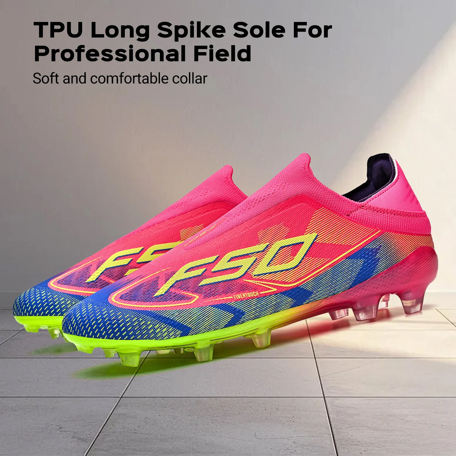 Comfort Fit AG FG Soccer cleats PU Fabric Stitching Upper TPU Non-slip Sole All Season Men Women Kids Athletic Footwear
