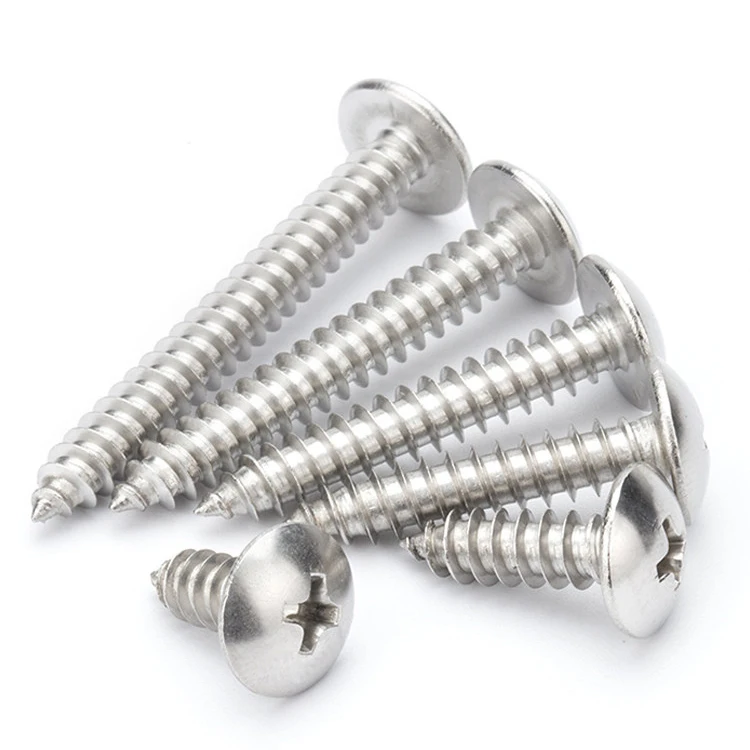 5~50Pcs 304 Stainless Steel Self-Tapping Wood Screws M3~M6.3 Cross Phillips Round Head Truss Mushroom Drive Screws Furniture