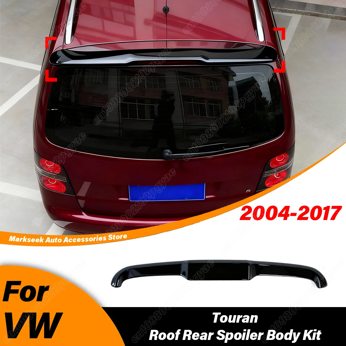 For Volkswagen Touran 2004 2005 2006 2007 2008 2009 2010 2011 2012 2013 2014 2015 2016 2017 Automotive Rear Roof Spoiler Kit