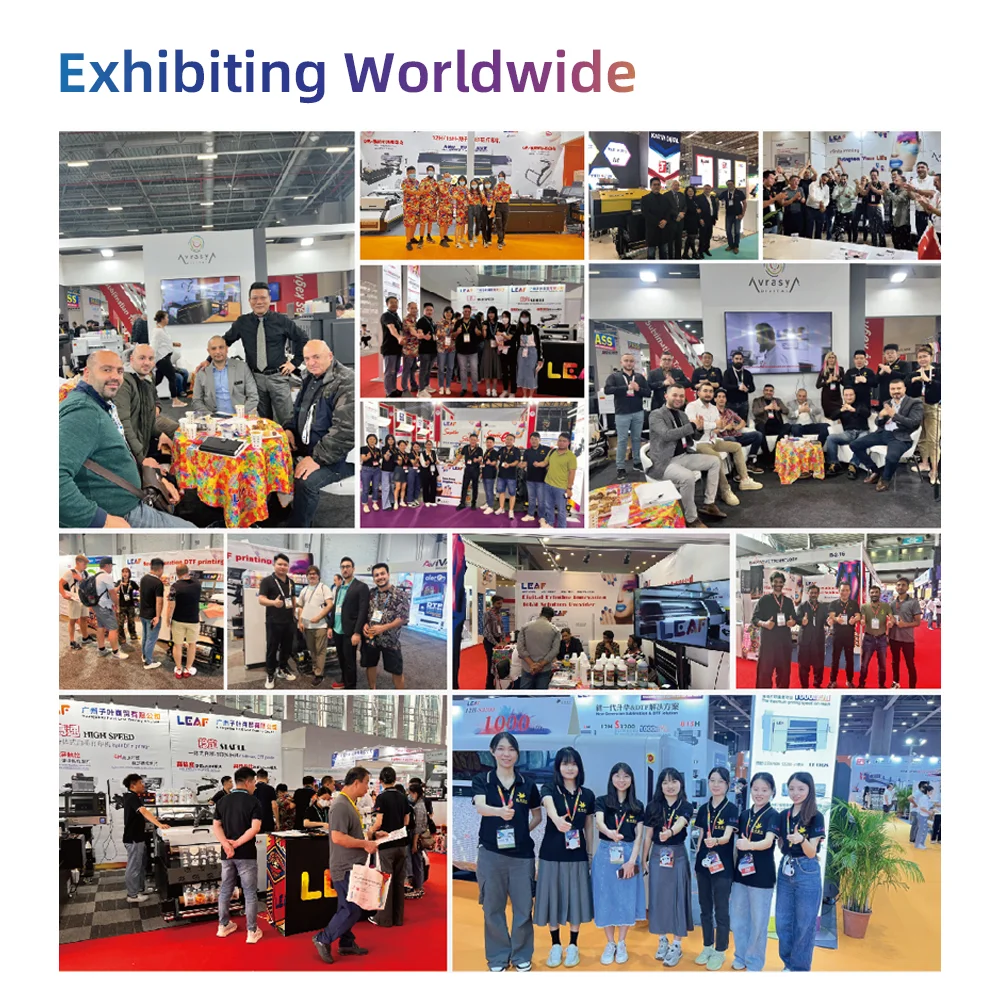 LEAF Digital 24 pulgadas Impresora DTF 60 cm impresora de transferencia de camisas impresora de inyección de tinta DTF con doble cabezal I3200