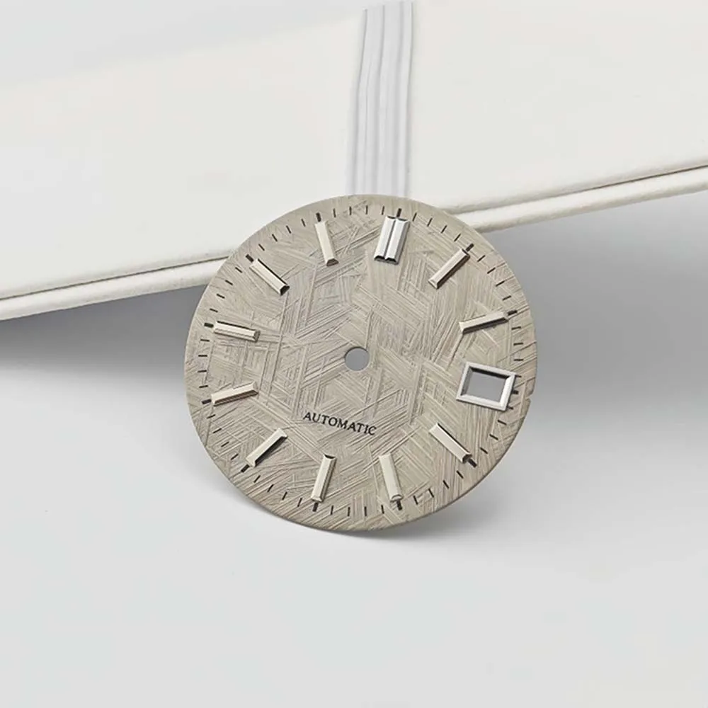 Dial Jam Mekanik 28.5mm dengan Jendela Tanggal Pengganti Dial Jam GS untuk Modifikasi Mesin NH35/NH36 Modifikasi Bagian Jam SUB