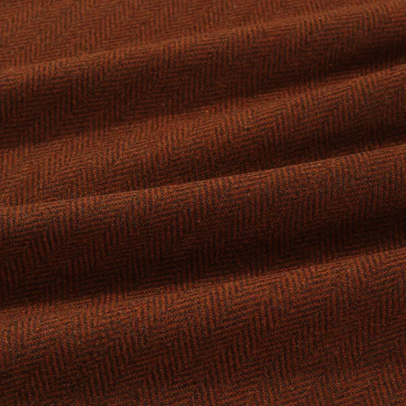

Wool and Synthetic Herringbone Pattern Fabric for Men's and Women's Coats DIY Sewing Thickened Autumn Winter Woolen Fabric