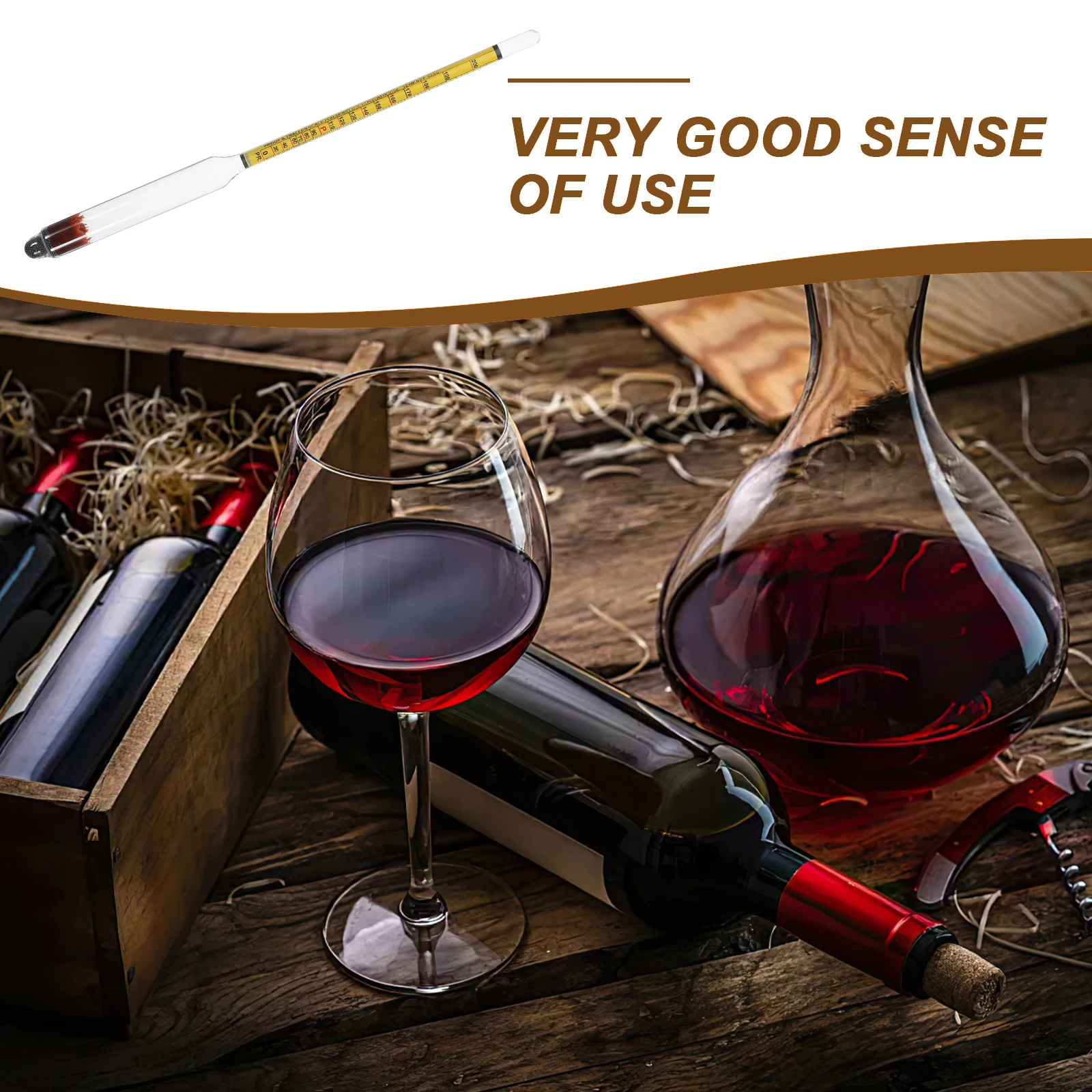 

Alcohol Hydrometer Glass 0- Accurate Alcohol Content Tester Wine Liquor Measuring Tool Wine Hydrometer