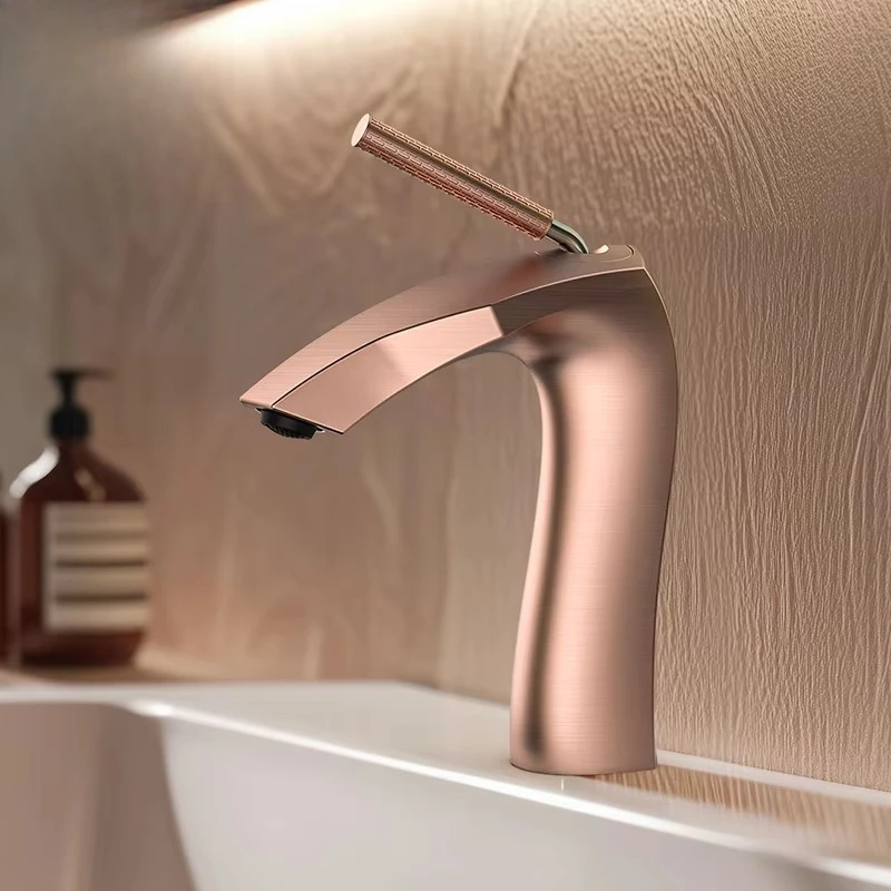 

Hot Sale New Design Brass Single Handle Washbasin Tap Hot And Cold Basin Faucet