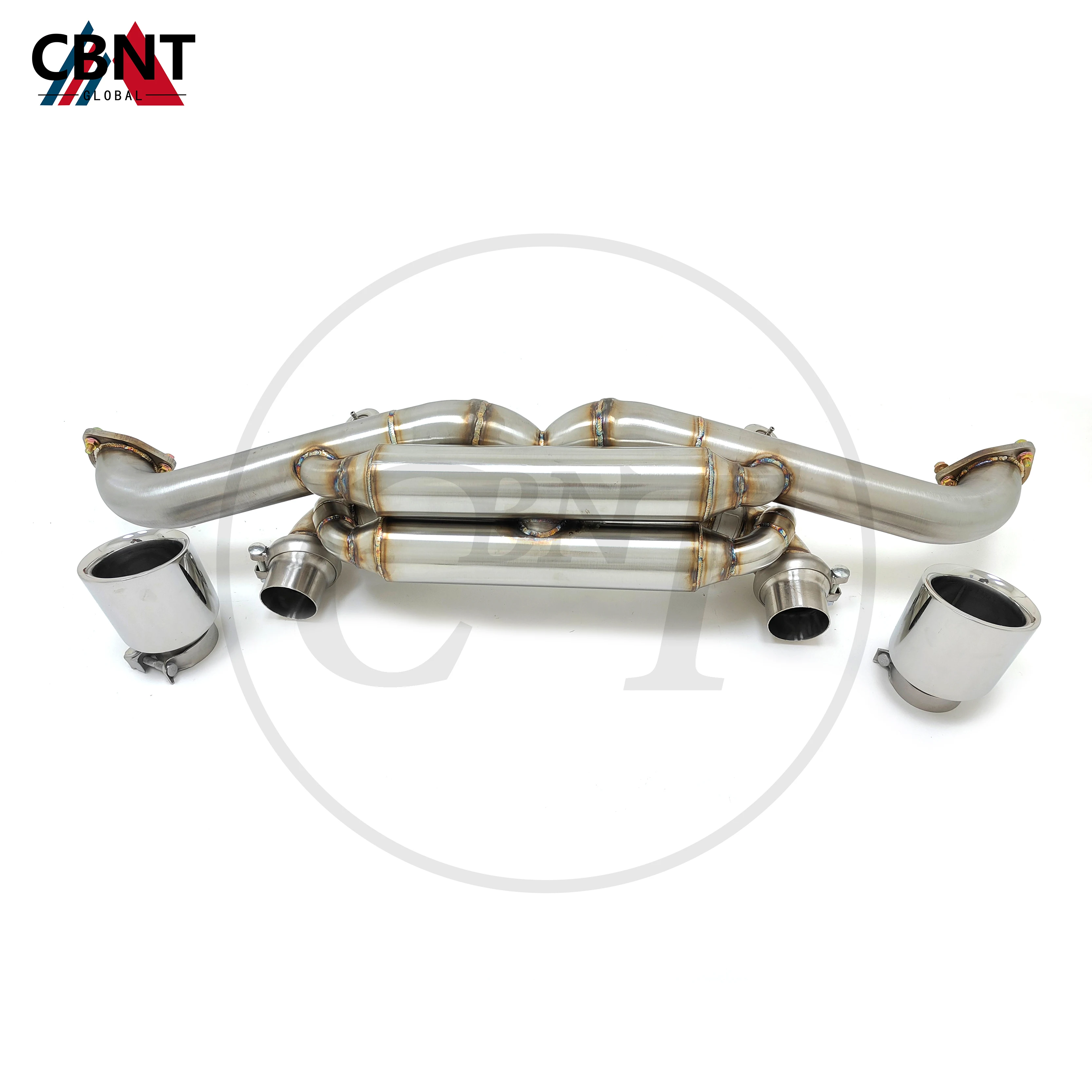 CBNT for Porsche Cayman 718 GT4 RS 4.0T Exhaust-pipe Valvetronic Catback Muffler with Valve SS304 Axle-back Exhaust System