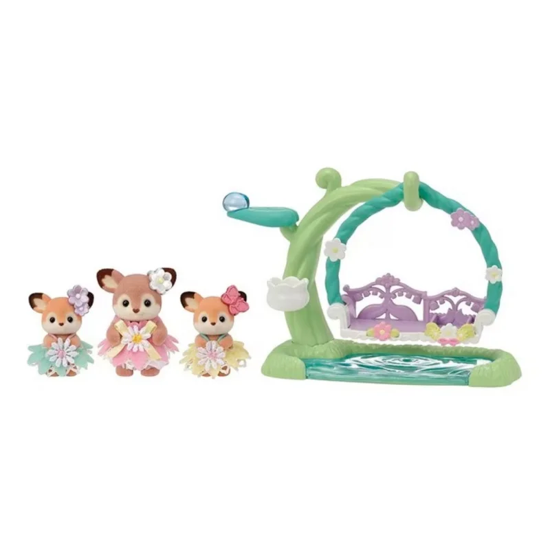 Hot Sylvanian Families Anime rysunek w nowym stylu Kawaii dekoracja lalki Model wisiorek zabawki dla dzieci ozdoba pokoju prezenty urodzinowe