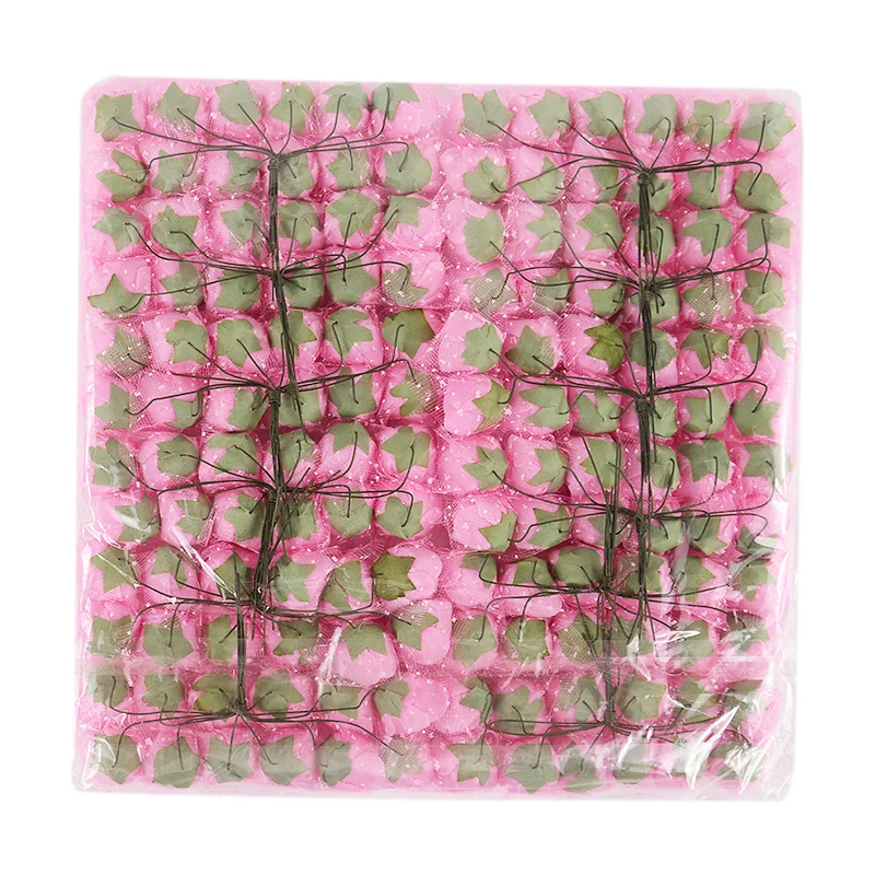 144pcs 2cm Mini Artificial Flowers Heads With Lace Foam Bear Rose Bouquet For Wedding Home Decor DIY Xmas Wreath Gifts Box Decor