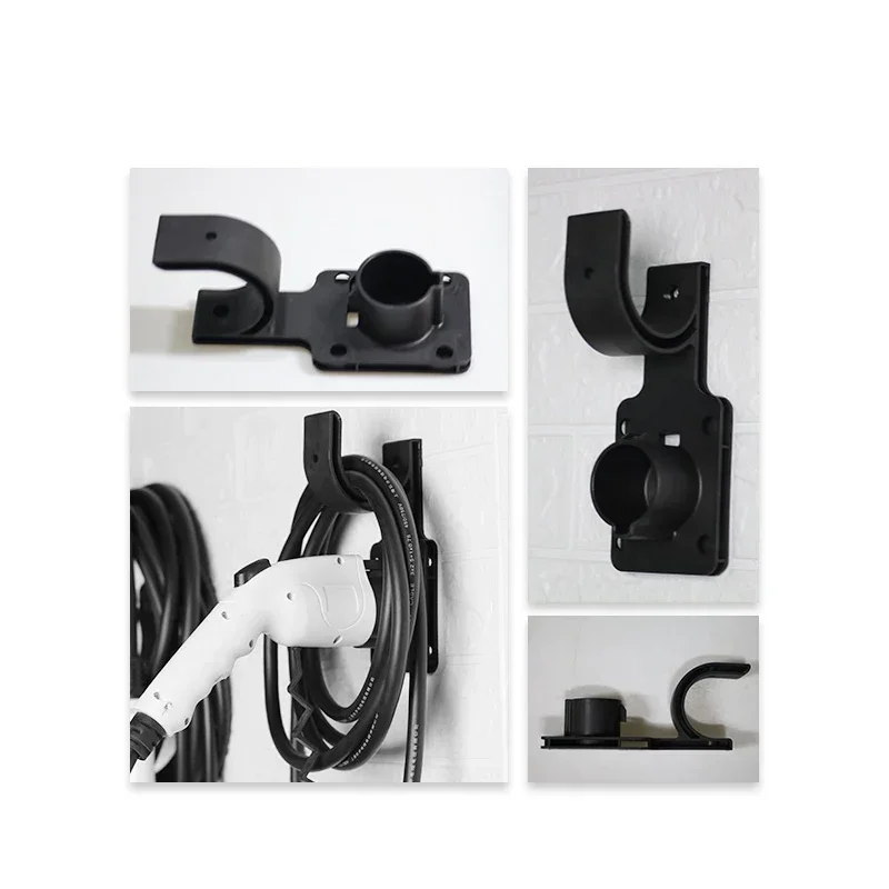 Cargador EV de pared de una pieza, soporte de cable, toma de cabeza de pistola para conector EVSE tipo 1, cargador EV