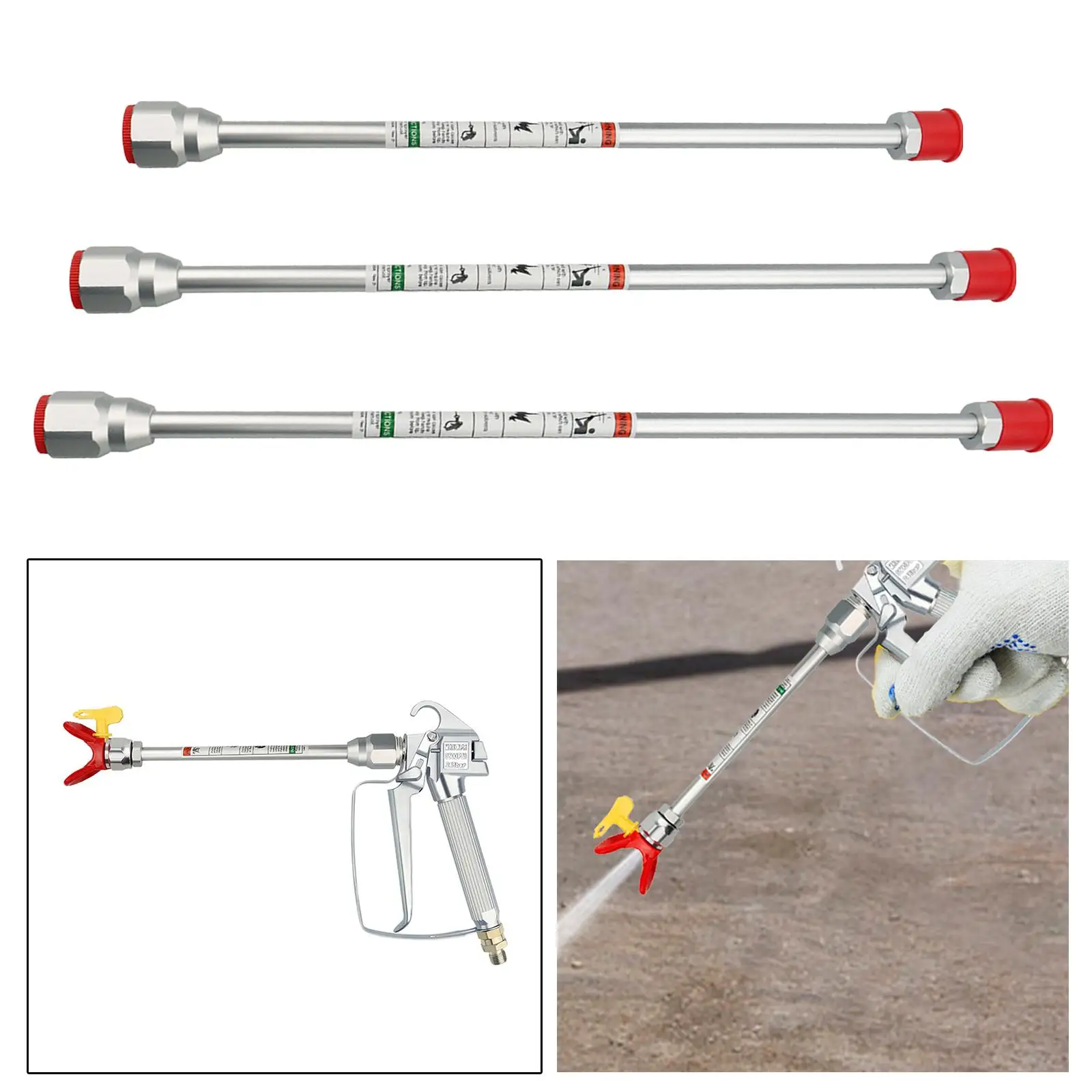 Sprayer Extension Rod Portable Replacement Professional Spare Part Airless Paint Sprayer Spray Pole Spray Painting Wands