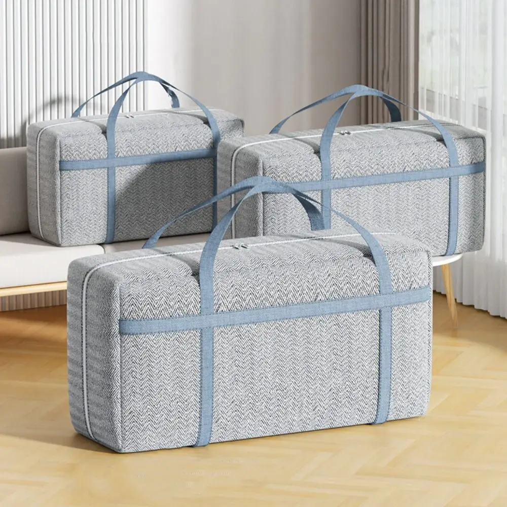 

Non-woven Fabric Clothes Quilt Storage Bag Foldable Large Capacity Moving Packing Bag with Zippers & Handles Waterproof