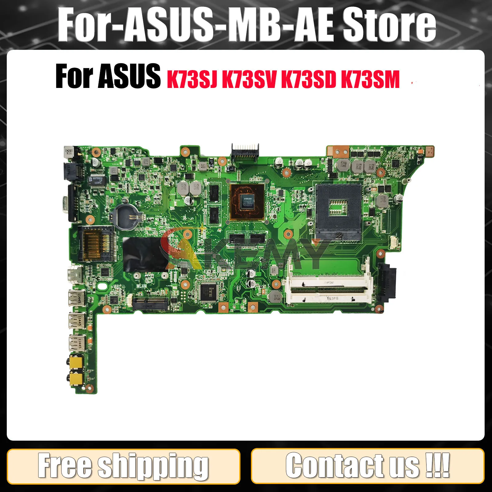 K73SD اللوحة الأم للكمبيوتر المحمول ASUS K73SD K73SM K73SJ K73SV K73S اللوحة الرئيسية للكمبيوتر المحمول في المخزون 100% اختبار موافق الشحن السريع stk