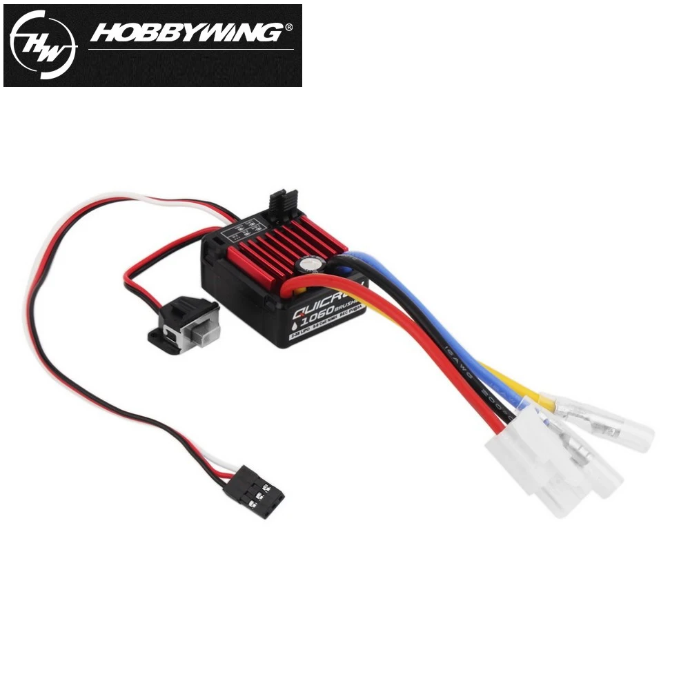 HobbyWing-controlador de velocidad electrónico cepillado QuicRun 1060 ESC 60A ESC para coche teledirigido 1:10, impermeable, para coche teledirigido