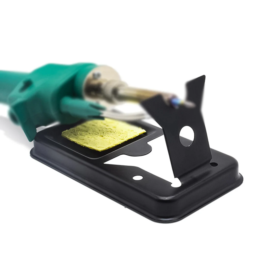 1pc Electric Soldering Iron Stand Holder With Cleaning Sponge For Welding Tools Accessories Easy To Use