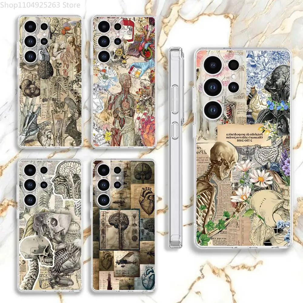 

Medical Art Medicine Collage Phone Case For Samsung S 23,22,10,9,8 A 71,52,51,30,21S,12 PIus,E,Lite Note20 Ultra Clear Soft