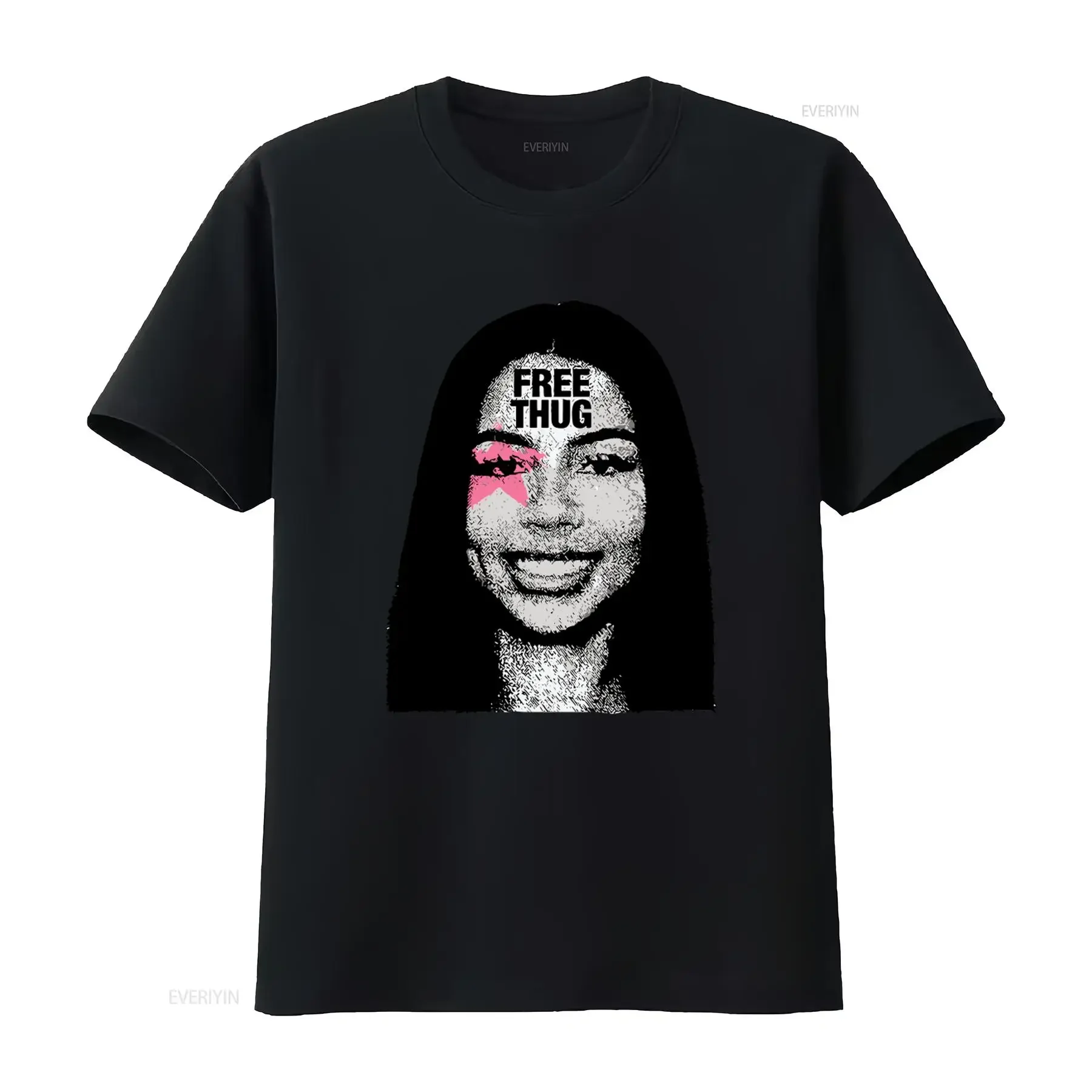 Mariah The Scientist Free Thug Rapper Star Print T Shirt Limited Edition vintage Washed Slightly Breathable Casual streetwear
