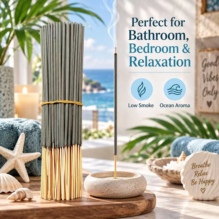 22cm Ocean Fragrance Stick 24/47/90 to eliminate odors, used for bedroom learning, meditation, and relaxation