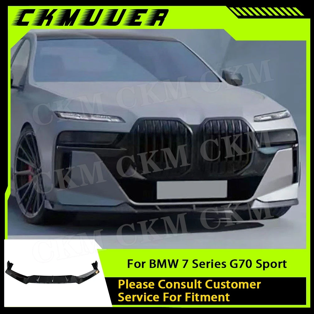 

ABS for BMW 7 Series G70 Sport 2023+ Car Body Kits Accessories Front Lip Bumper Chin Guard Spoiler